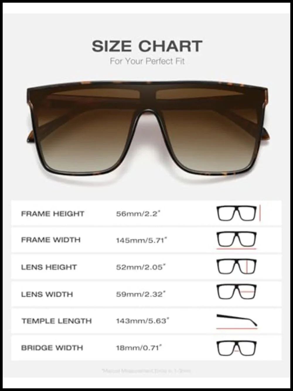 Retro Flat Top Shield Sunglasses UV Protection Oversized Square